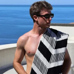 Drap de plage Noir