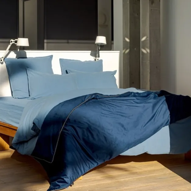 Drap housse Bleu