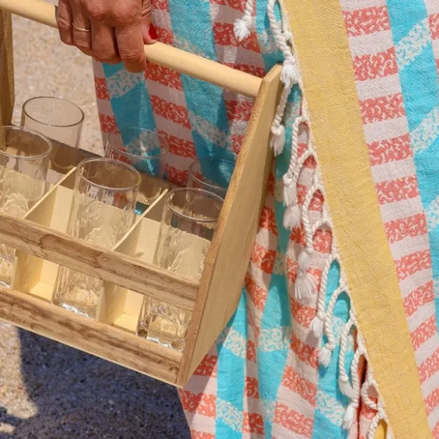 Foutas en coton Bleu