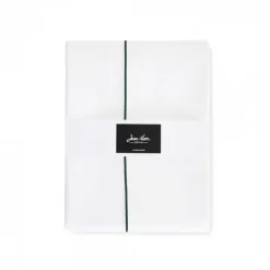 Housse de couette satin de coton broderie vert foncé