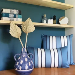 Housse de coussin Bleu