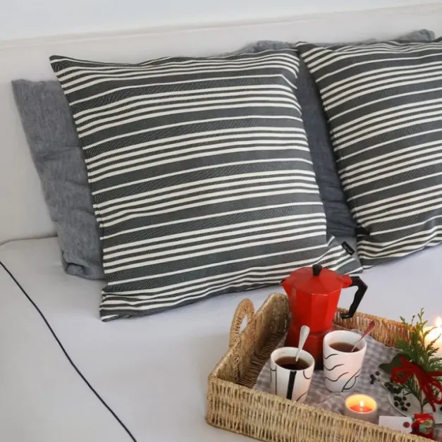 Housse de coussin Noir