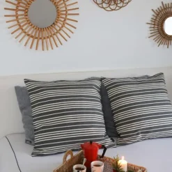 Housse de coussin Noir