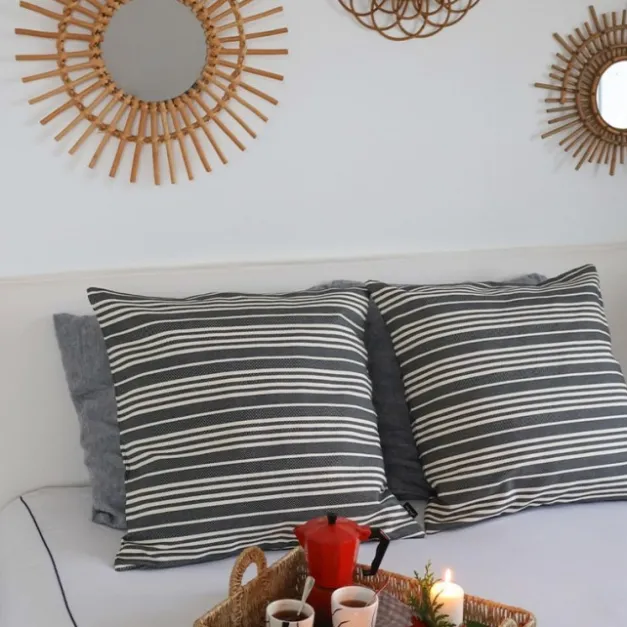 Housse de coussin Noir