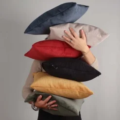 Housse de coussin Noir