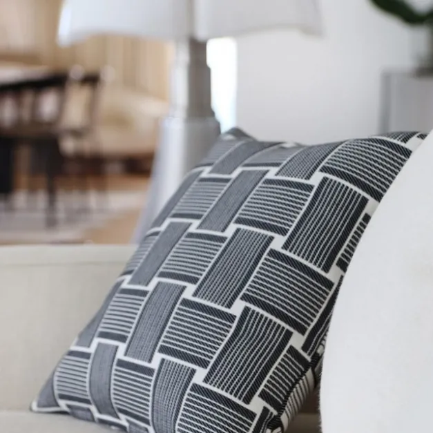 Housse de coussin Noir