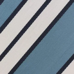 Nappe bleu nuit en coton à rayures