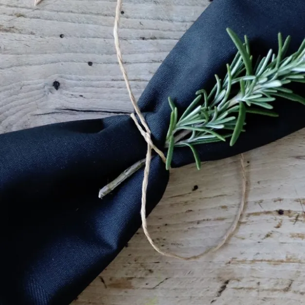 Serviette de table Noir