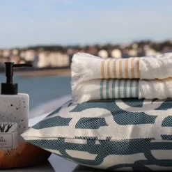 Serviette invité Bleu