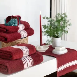 Serviette invité Rouge